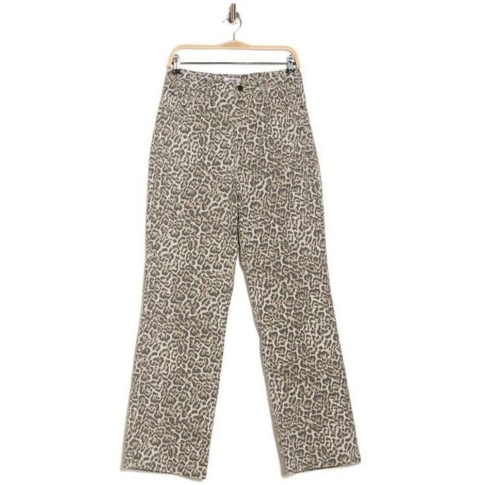 Vigoss Women's White Leopard Straight Leg Jeans